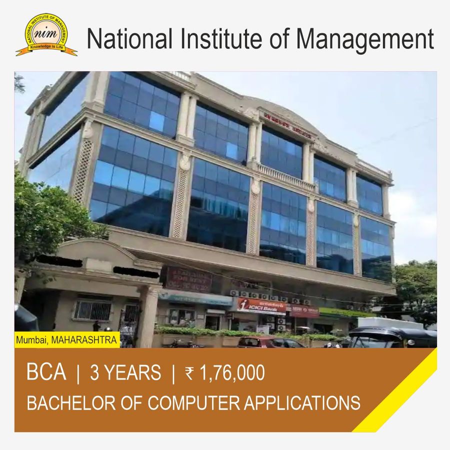 Bachelor in Computer Applications [BCA] at National Institute of Management, Mumbai